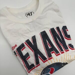 47 Brand Houston Texans Football Helmet T Shirt White NFL‎ Mens Size L